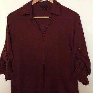 Mossimo Maroon Button Up